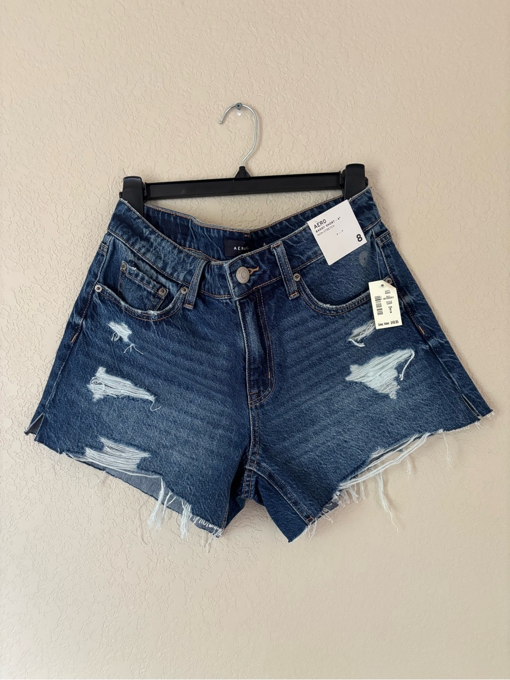 Aero by Aeropostale Baggy Denim Shorts size 8 - brand new with original tag